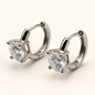 Argola com Moissanite Round 7.5mm
