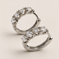 Argola com Moissanite Round 3mm*8