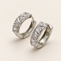 Argolas com Moissanite Trilliant 3x3mm*14