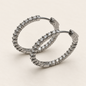 Argolas com Moissanite Round 2.5mm