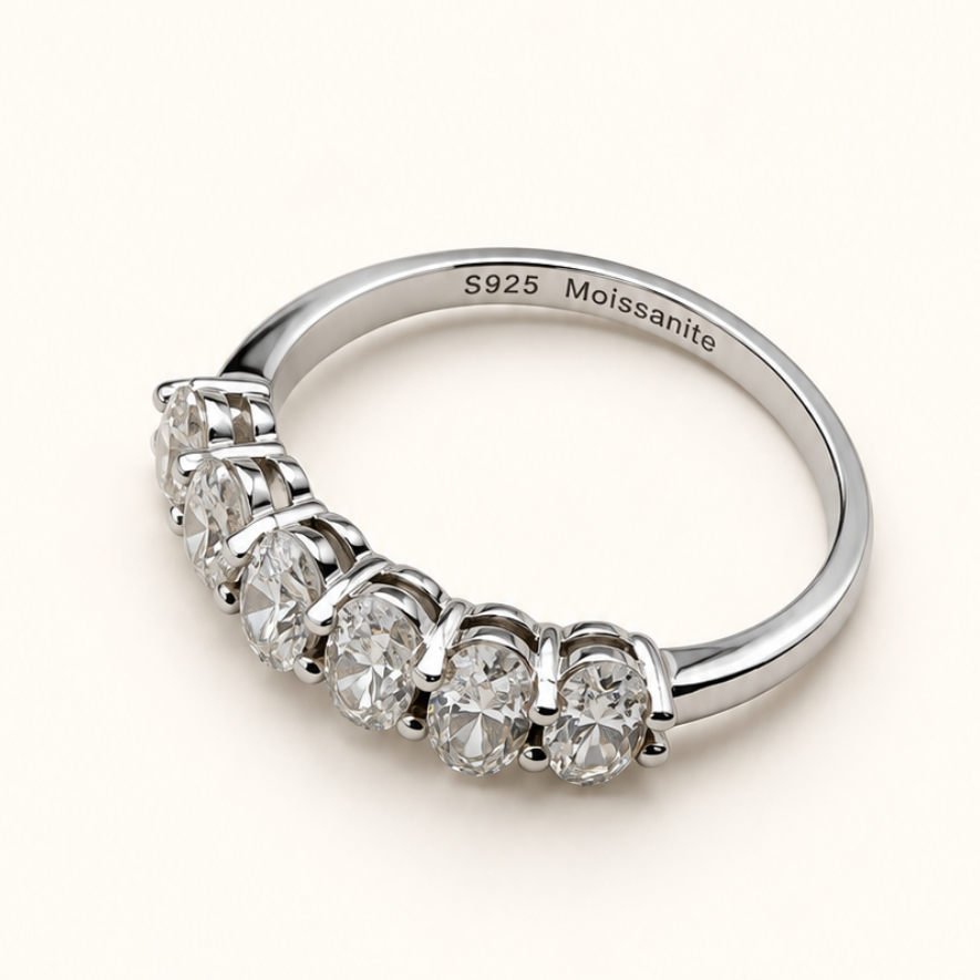 Anel Moissanite Oval 3x5mm