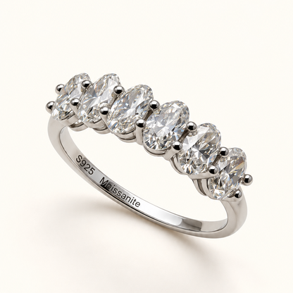Anel Moissanite Oval 3x5mm
