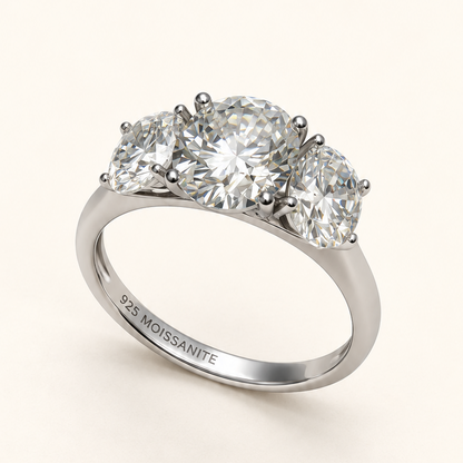 Anel Moissanite Oval 7x9mm