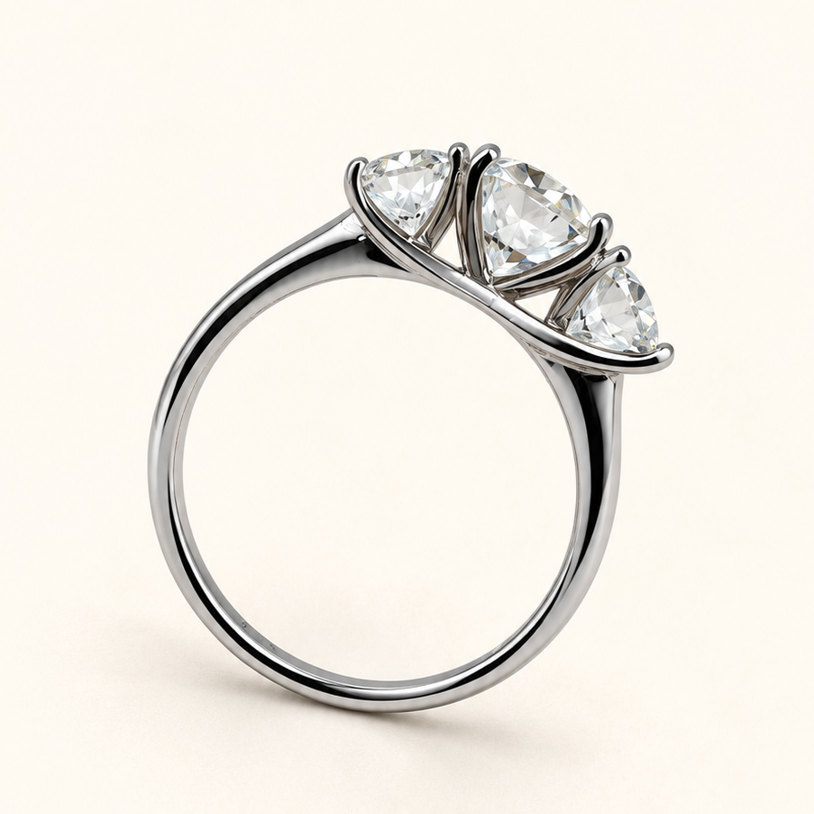Anel Moissanite Oval 7x9mm