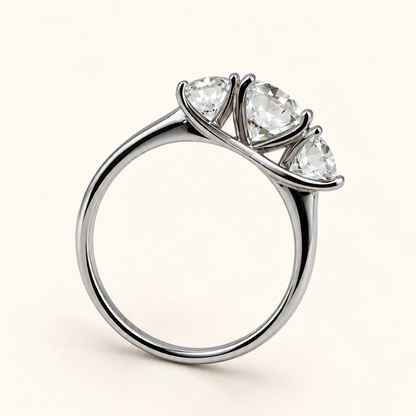 Anel Moissanite Oval 7x9mm