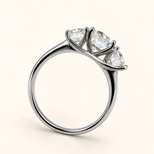 Anel Moissanite Oval 7x9mm