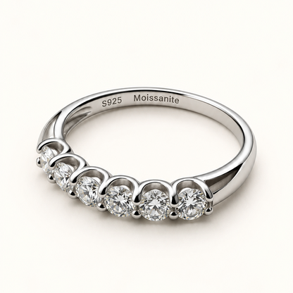 Anel Moissanite Round 3.00mm*6