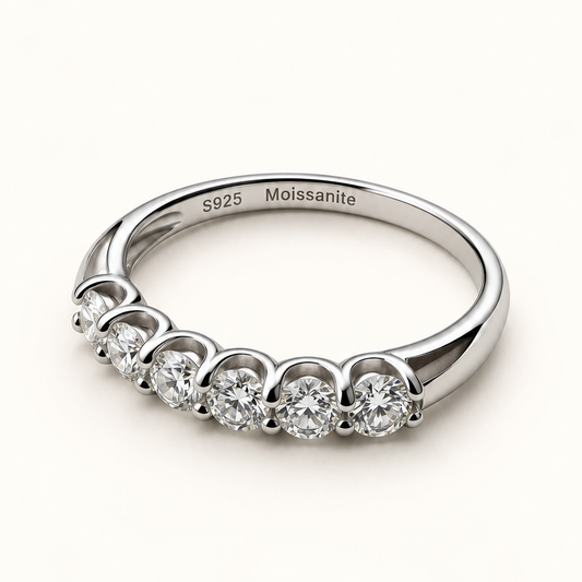 Anel Moissanite Round 3.00mm*6