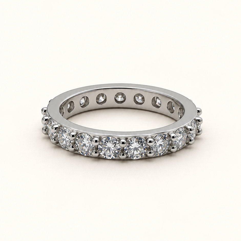 Anel Moissanite Round 3.0mm