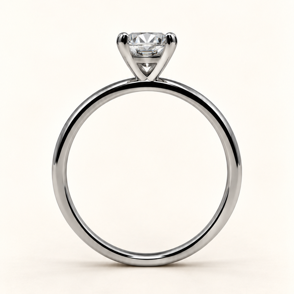 Anel Moissanite Princess 5x5mm