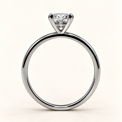 Anel Moissanite Princess 5x5mm
