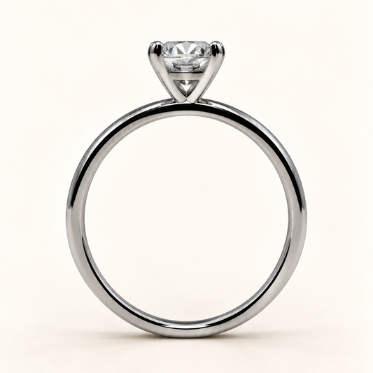 Anel Moissanite Princess 5x5mm