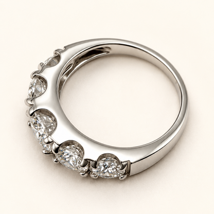 Anel Moissanite Round 7.00mm/6.00mm/5.00mm