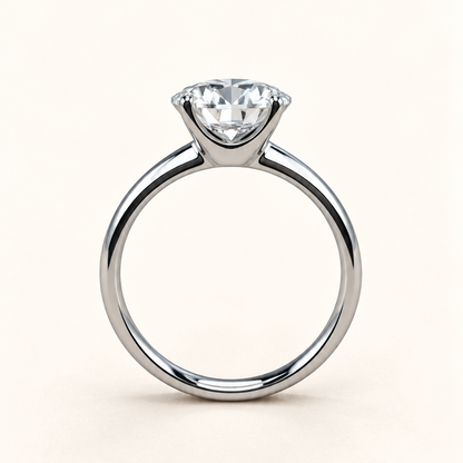 Anel Moissanite Round 9.0mm