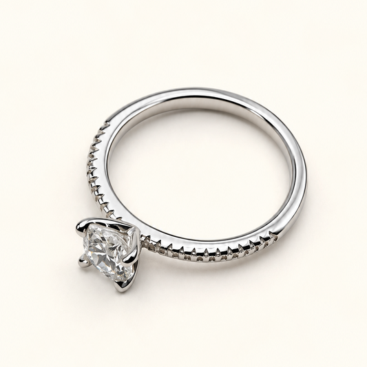 Anel Moissanite Round 1.0mm/6.0mm