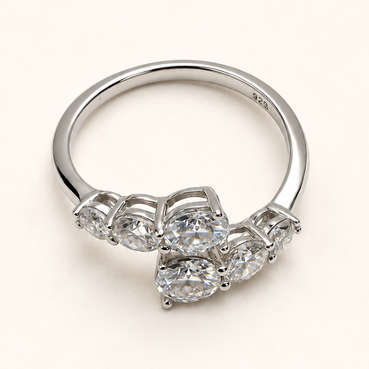 Anel Moissanite Round 4.00mm/3.00mm/5.00mm