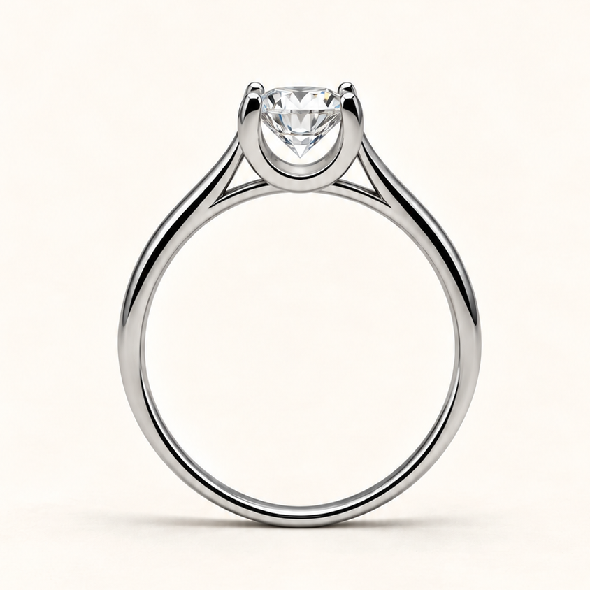 Anel Moissanite Round 5.0mm