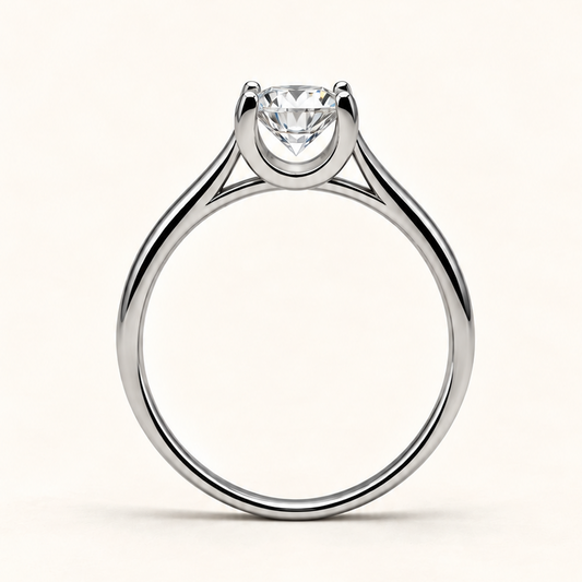 Anel Moissanite Round 5.0mm