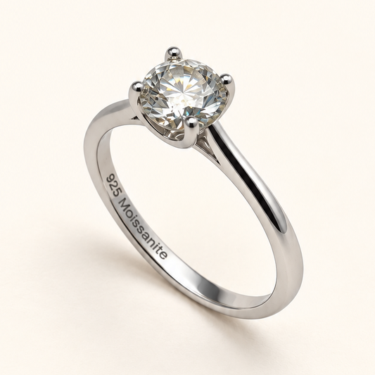 Anel Moissanite Round 5.0mm