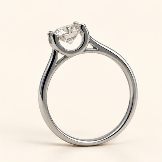 Anel Moissanite Round 6.0mm