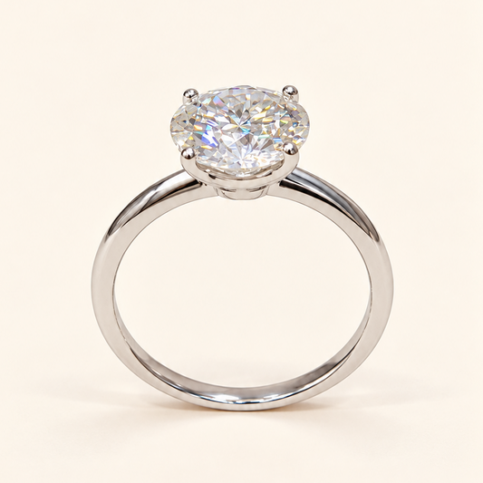 Anel Moissanite Round 10.0mm