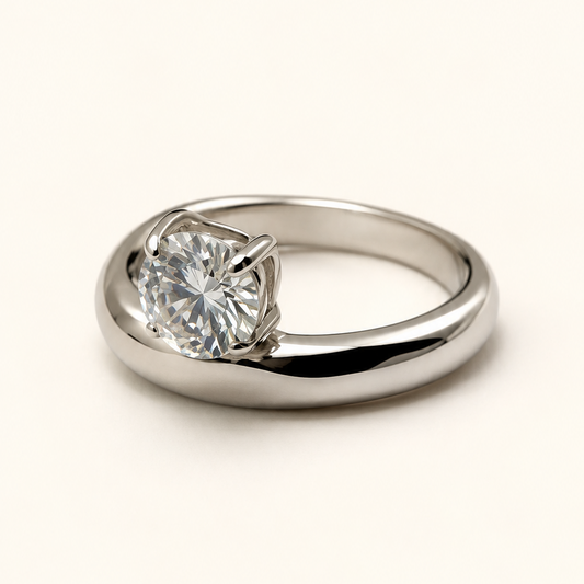 Anel Moissanite Round 6.0mm