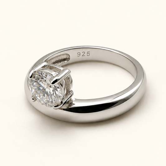 Anel Moissanite Round 6.0mm