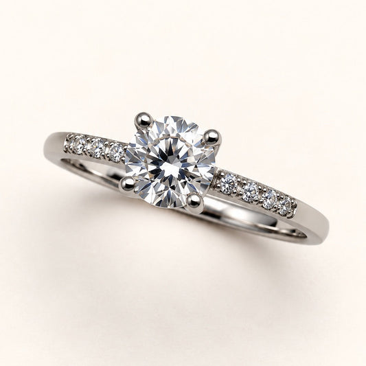 Anel Moissanite Round 5.0mm