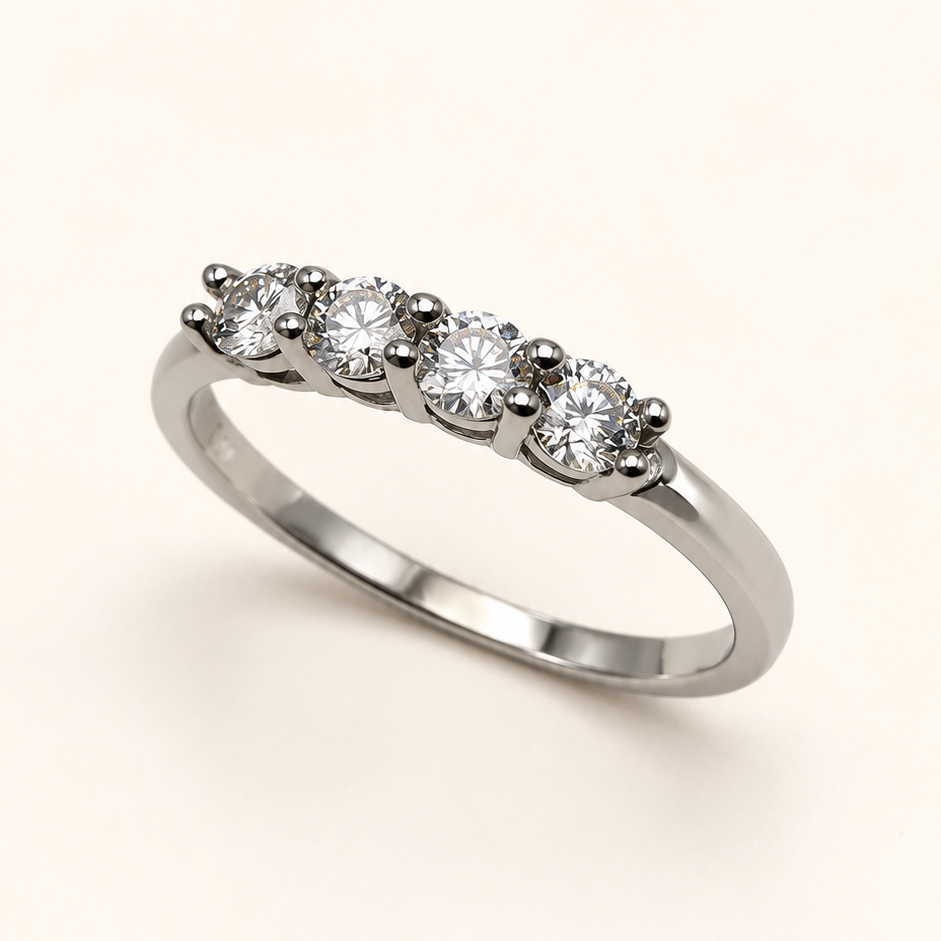 Anel Moissanite Round 3.0mm