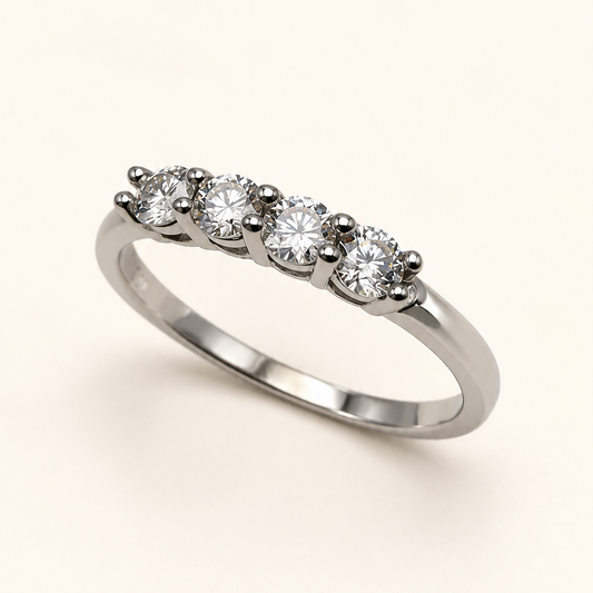 Anel Moissanite Round 3.0mm