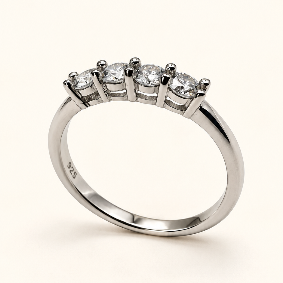 Anel Moissanite Round 3.0mm