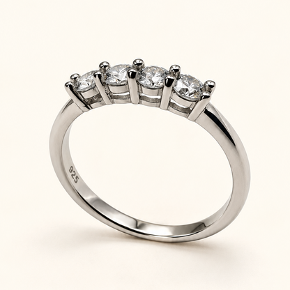 Anel Moissanite Round 3.0mm