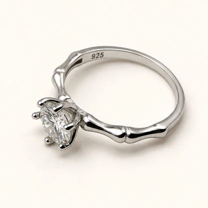 Anel Moissanite Round 6.0mm
