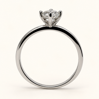 Anel Moissanite Round 5.0mm