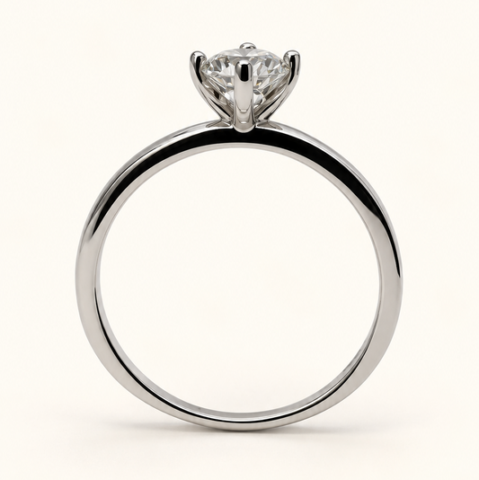 Anel Moissanite Round 5.0mm