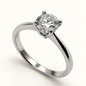 Anel Moissanite Round 6.5mm