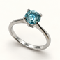 Anel Moissanite Round 6.5mm