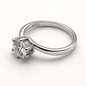 Anel Moissanite Round 6.5m