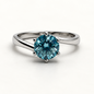 Anel Moissanite Round 6.5m