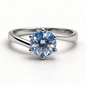 Anel Moissanite Round 6.5m