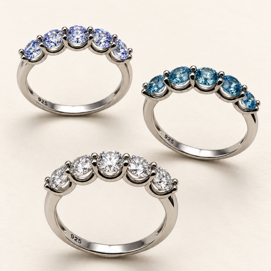 Anel Moissanite Round 4.0mm
