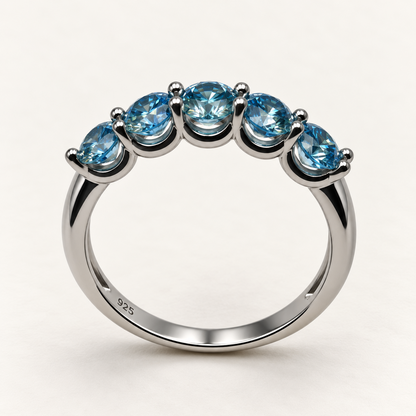 Anel Moissanite Round 4.0mm