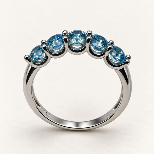 Anel Moissanite Round 4.0mm