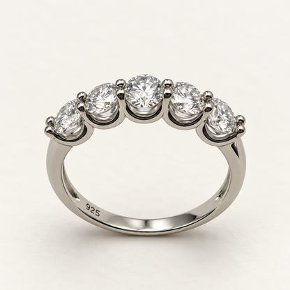 Anel Moissanite Round 4.0mm