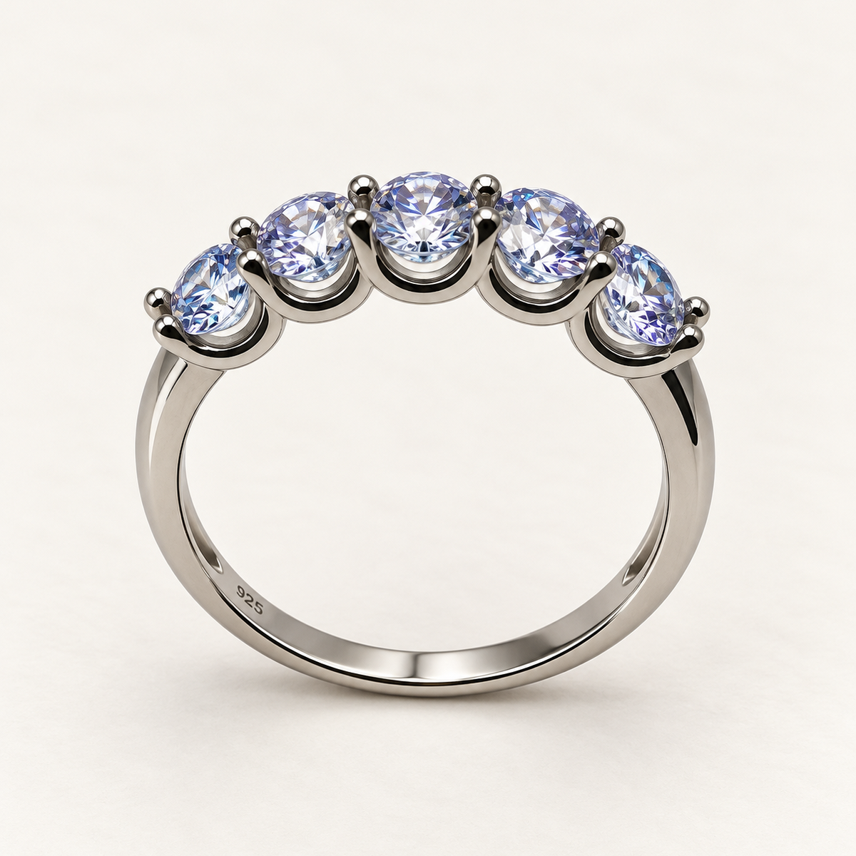 Anel Moissanite Round 4.0mm