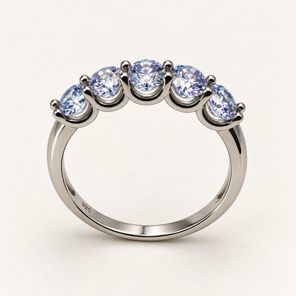 Anel Moissanite Round 4.0mm