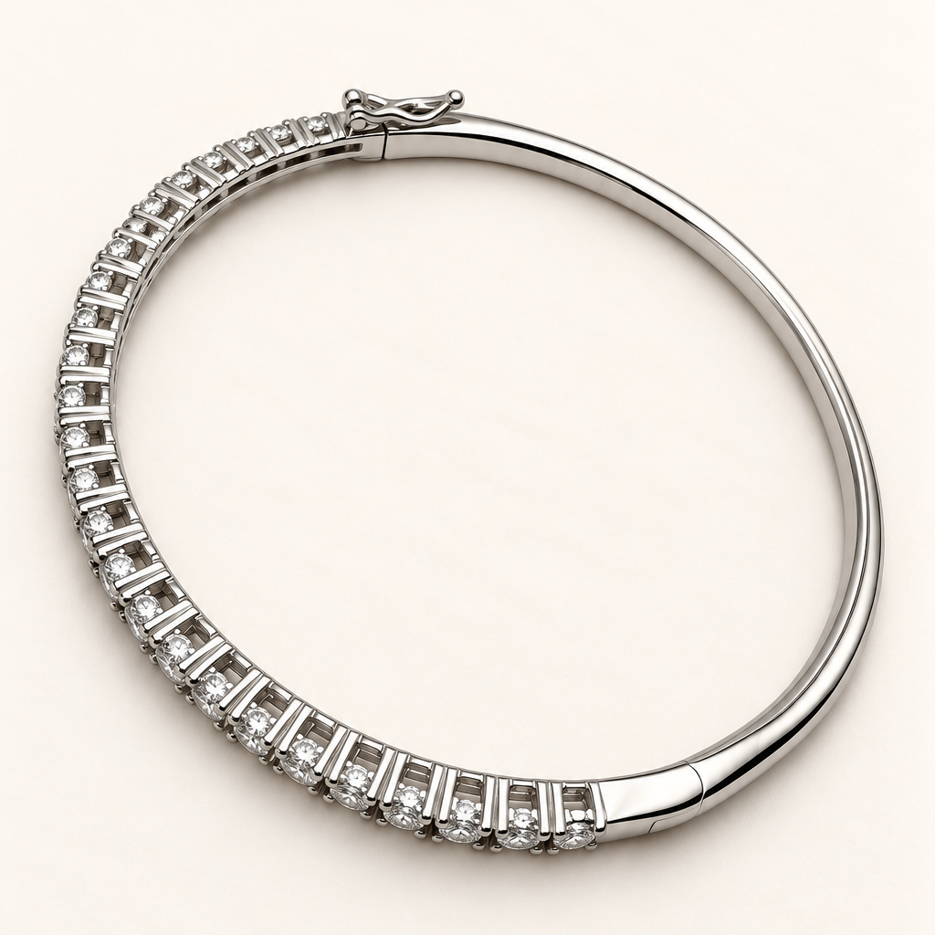 Bracelete de Moissanite Round 3.00mm