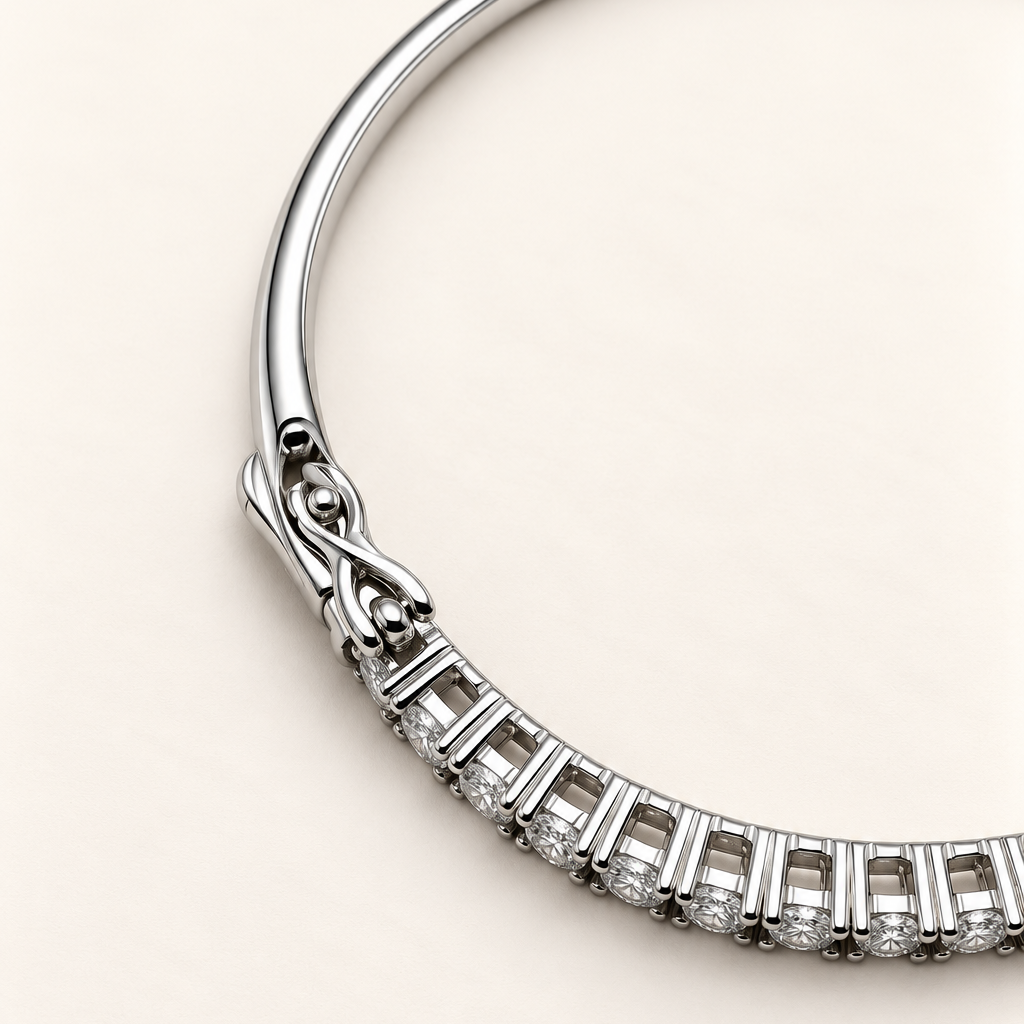 Bracelete de Moissanite Round 3.00mm