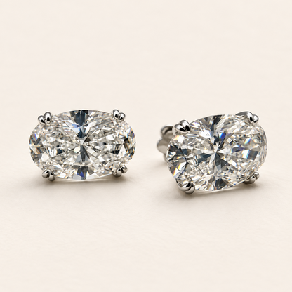 Brinco Moissanite Oval 8x12mm