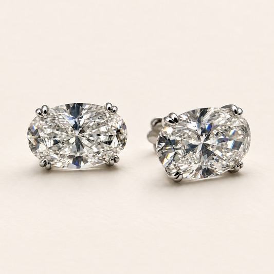 Brinco Moissanite Oval 8x12mm